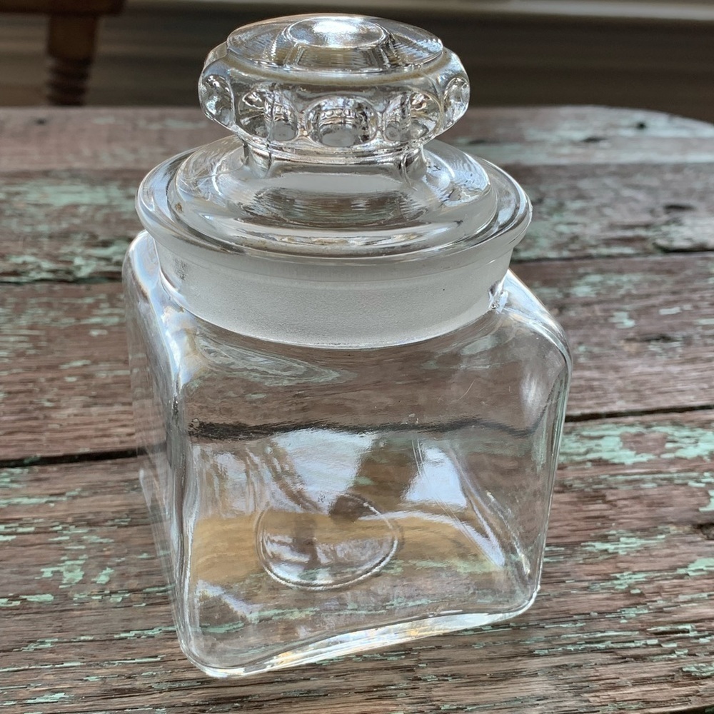 Bathroom Storage Jar Kitchen Food Container Vintage Ground Lid Candy